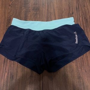 navy reebok shorts